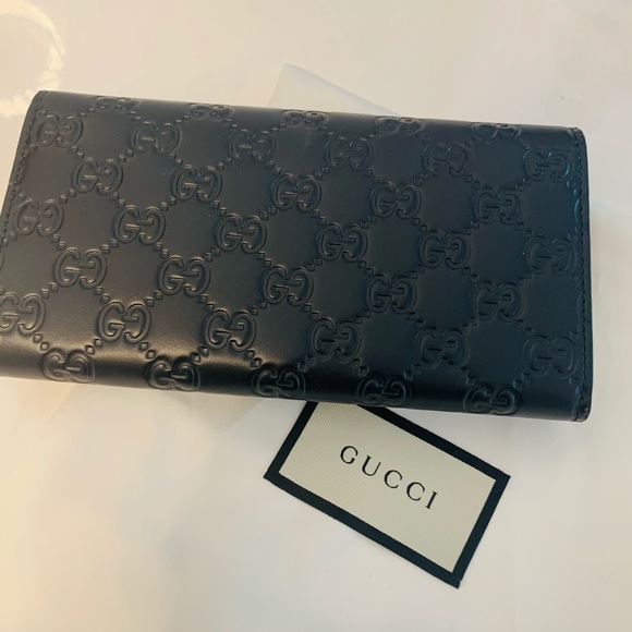 *SOLD* Gucci monogram black leather gg wallet - Picture 4 of 8